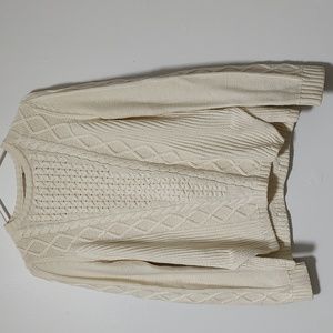 Thick Ivory Cable Knit Sweater